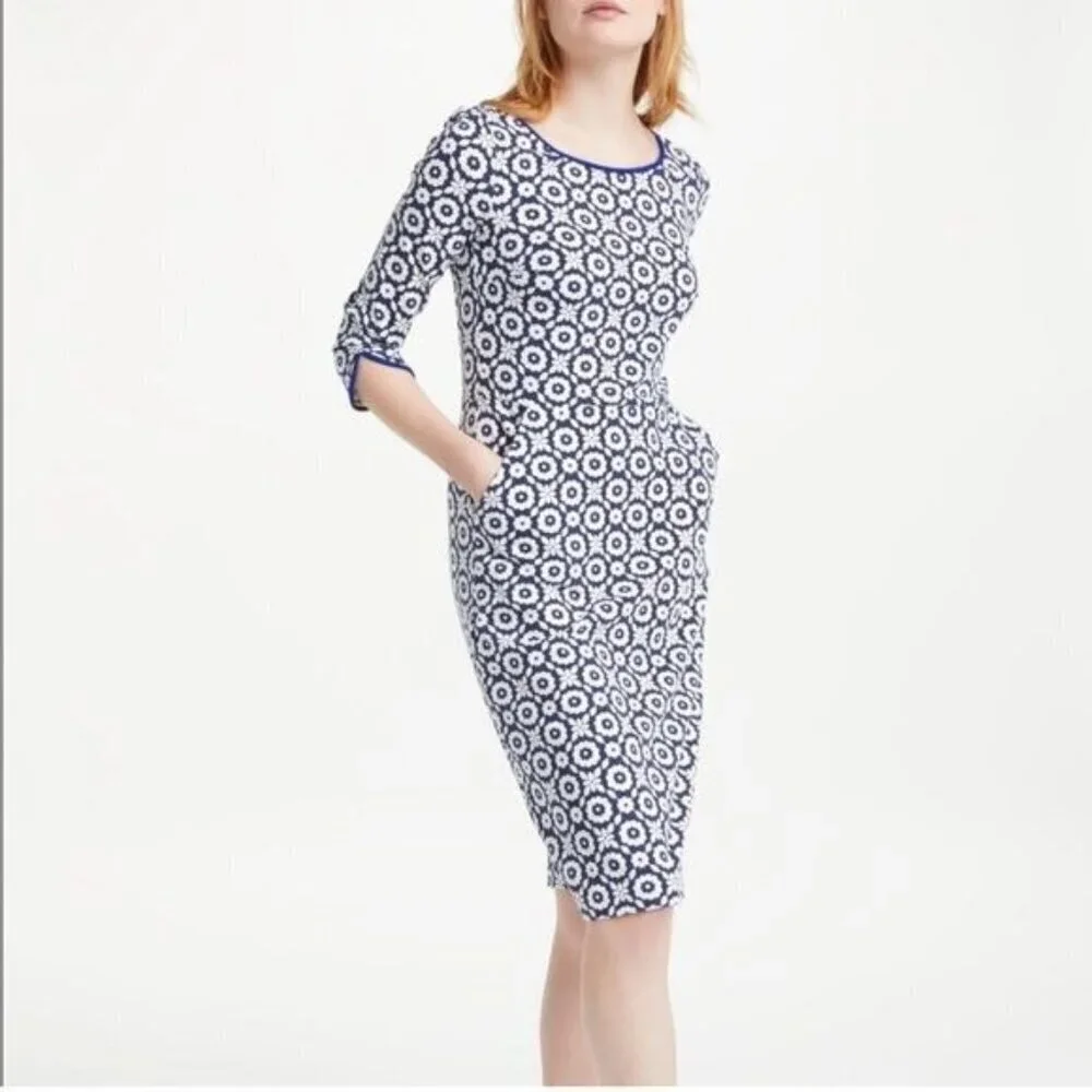 boden jessie jersey dress Boden | Dresses | Boden Jessie Jersey Day Dress Navy White Print 4